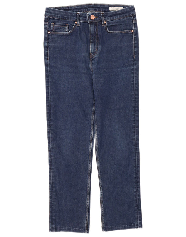 Marks & Spencer Damen Slim-Cropped-Jeans UK 12 Medium W30 L26 Blaue Baumwolle
