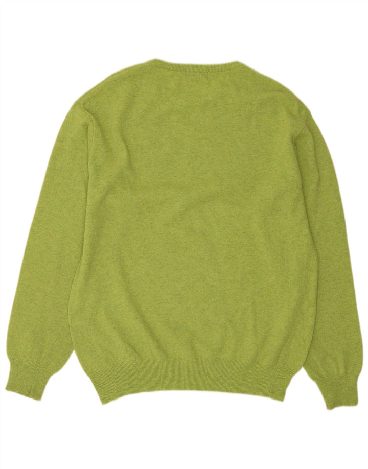 Kappa Herren-Pullover mit Rundhalsausschnitt, XL, grüne Lammwolle