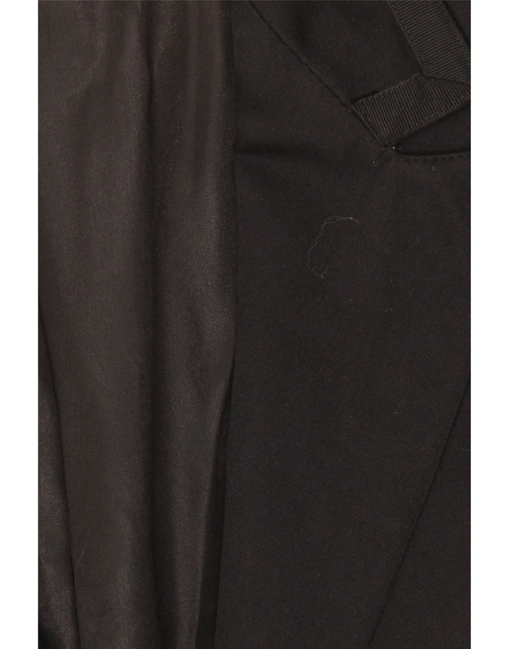 Vintage Damen 2-Knopf-Blazerjacke UK 16 Large Schwarz