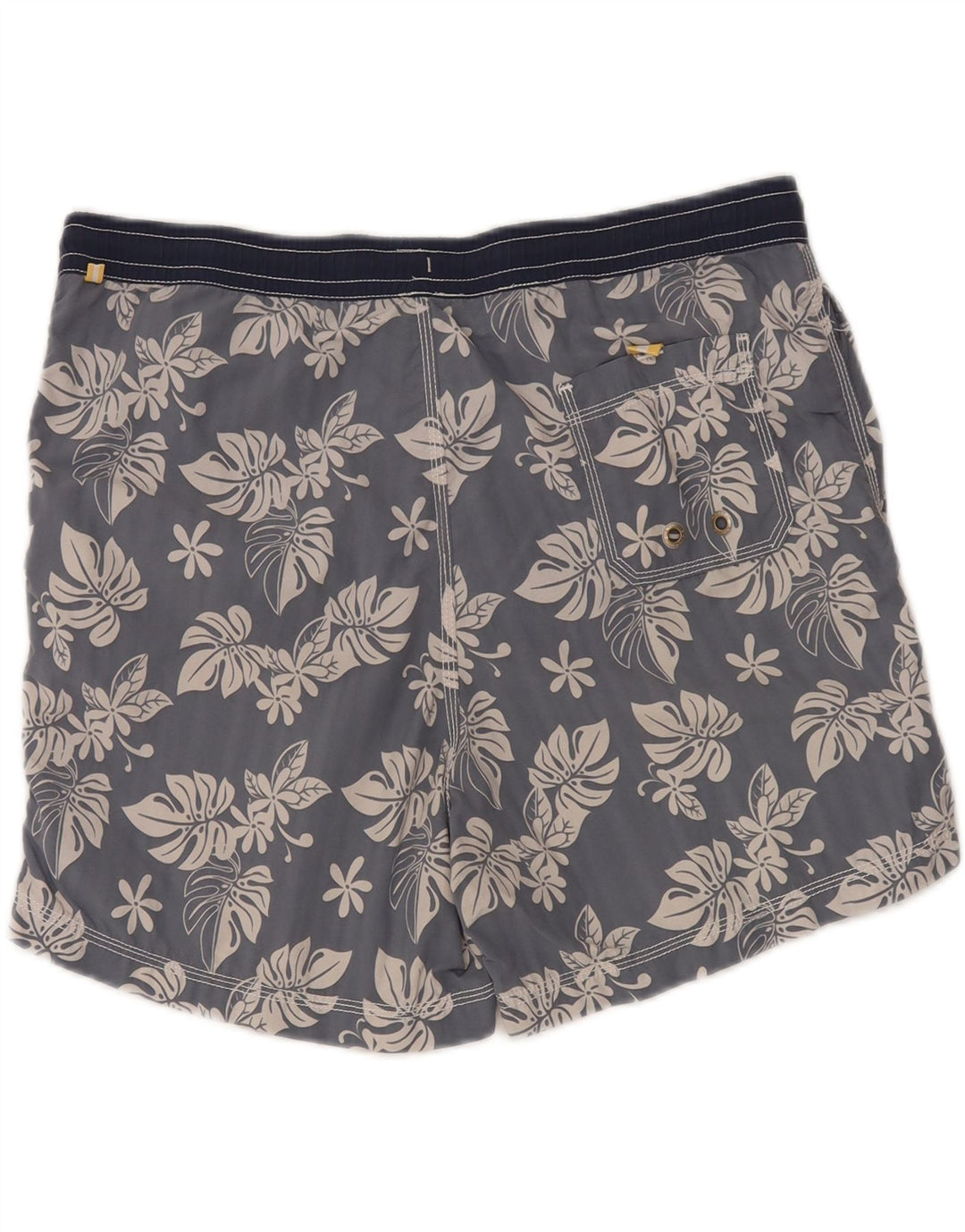 North Sails Herren-Badeshorts, groß, aus Nylon mit grauem Blumenmuster