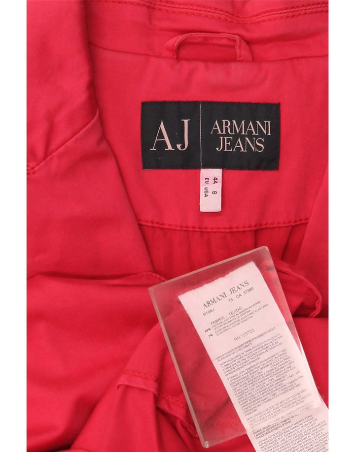 Armani Jeans Damen 3-Knopf-Blazerjacke US 8 Mittelrosa Baumwolle