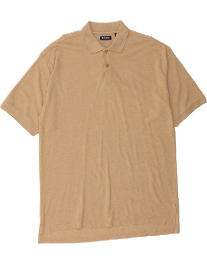 IZOD Mens Polo Shirt XL Beige Cotton Vintage Izod and Second-Hand Izod from Messina Hembry 