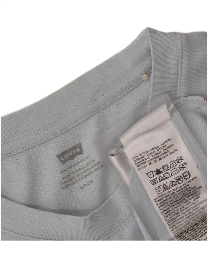 LEVI'S Damen-T-Shirt in Übergröße mit Grafik, UK 10, Größe S, Blau, Farbblock