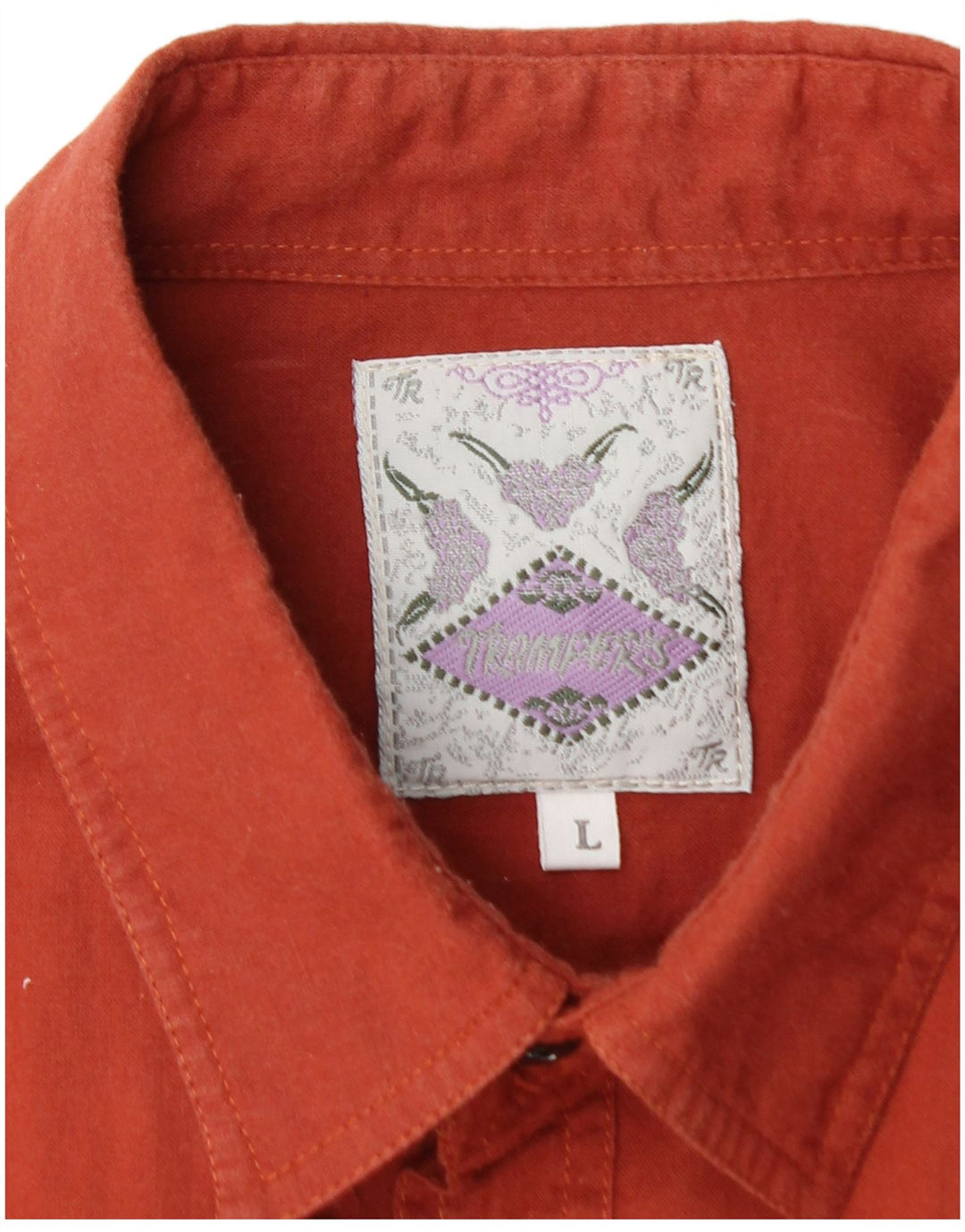 VINTAGE Herrenhemd groß rot