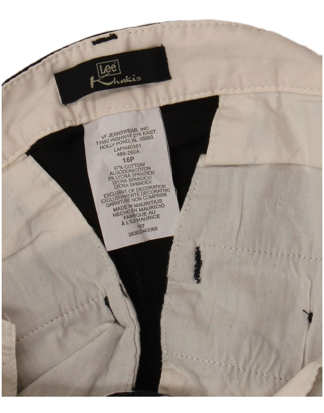 LEE Damen Khakis Capri-Hose mit hoher Taille, US 16, 2XL, W32, L18, schwarze Baumwolle