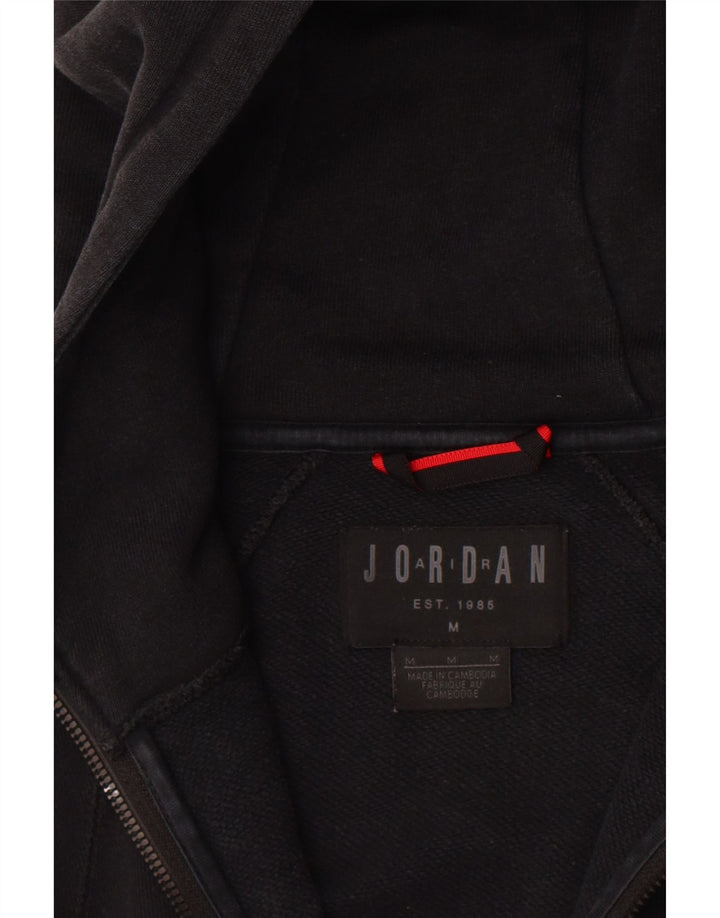 Jordan Herren-Kapuzenpullover mit Reißverschluss, mittelgroß, Schwarz