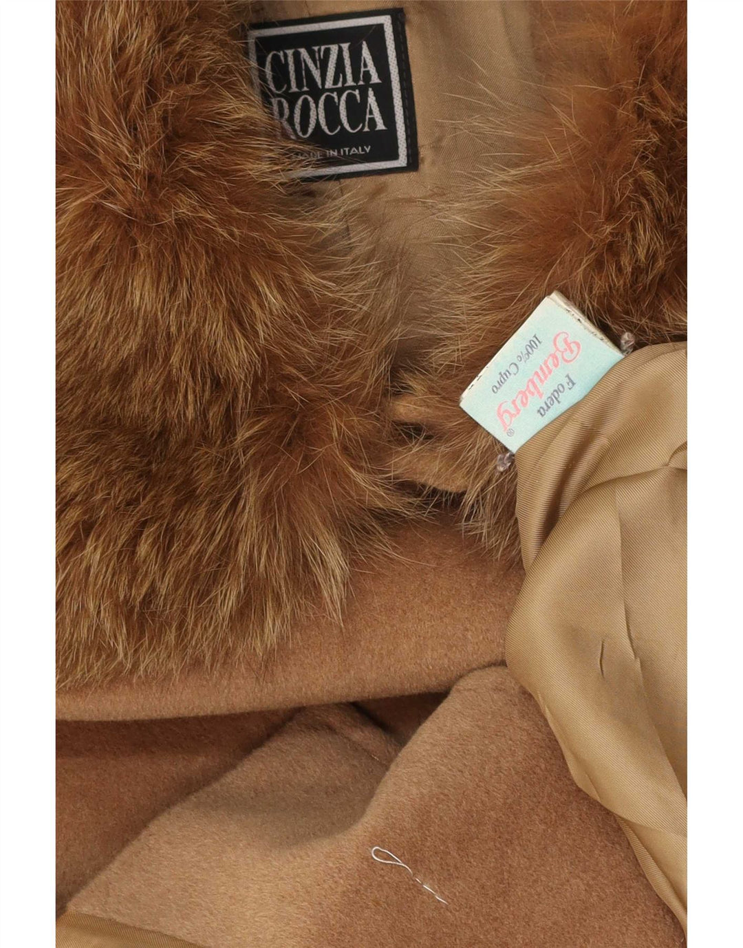 Cinzia Rocca Damen Übergroßer Mantel UK 18 XL Braune Wolle