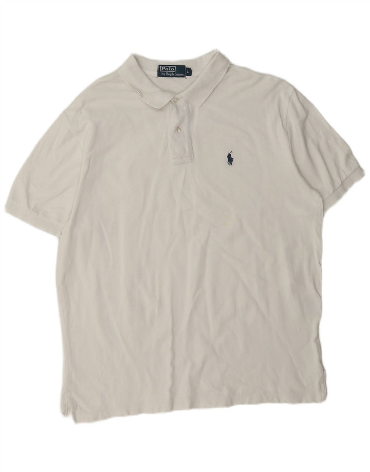 Polo Ralph Lauren Herrenhemd, groß, aus weißer Baumwolle