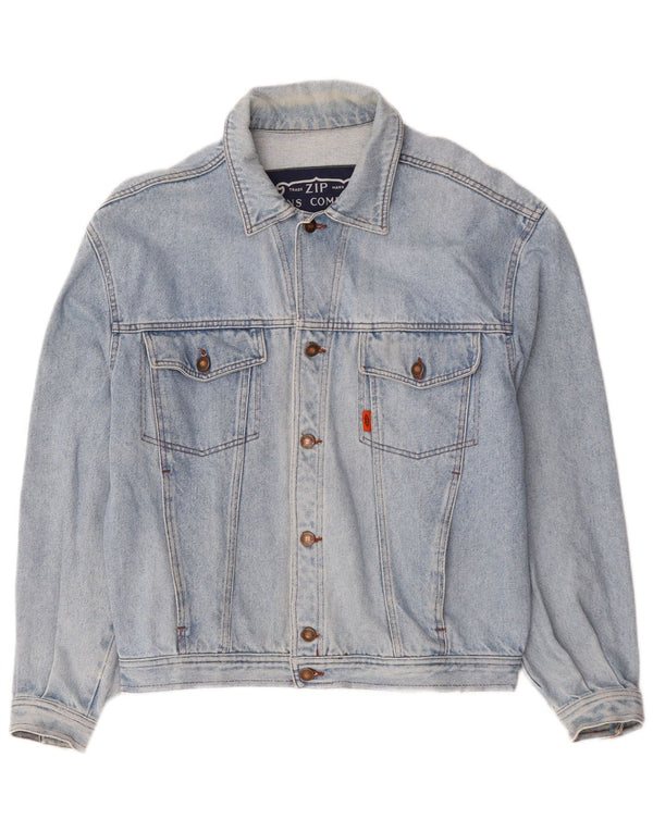 Zip Herren Jeansjacke UK 40 Large Blau