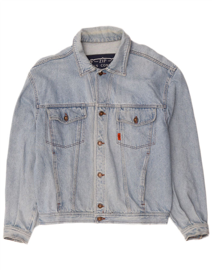 Zip Herren Jeansjacke UK 40 Large Blau