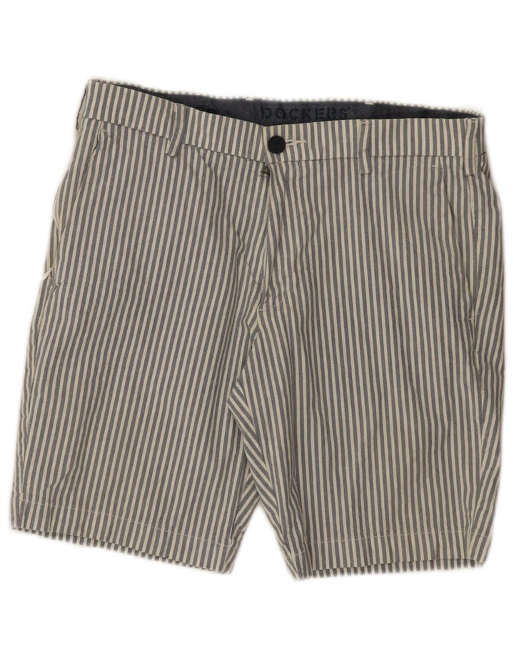 Dockers Herren-Chinoshorts W32, große grau gestreifte Baumwolle