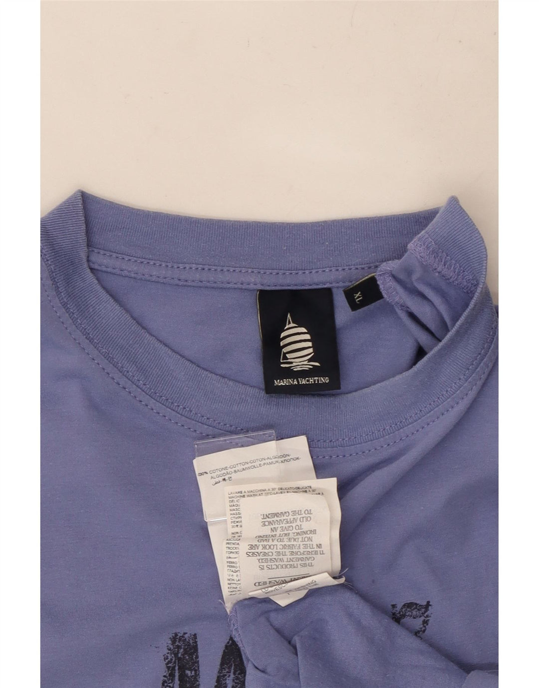 MARINA YACHTING Herren Grafik T-Shirt Top XL Blau Baumwolle