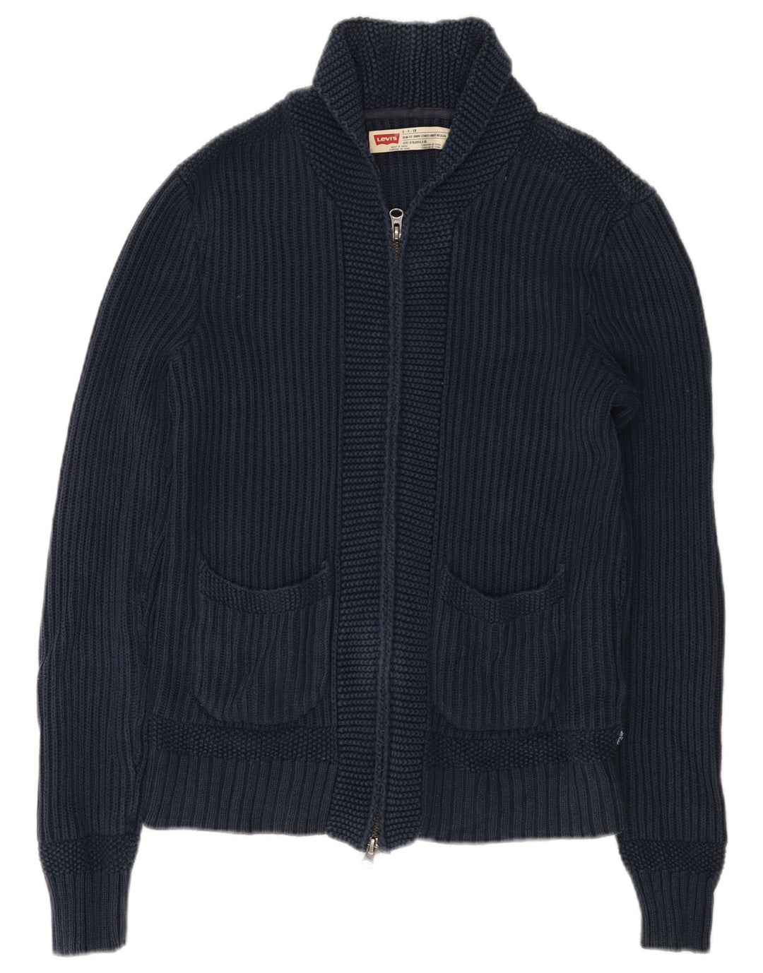 Levi's Herren-Strickjacke mit schmaler Passform, Größe S, marineblau, Baumwolle