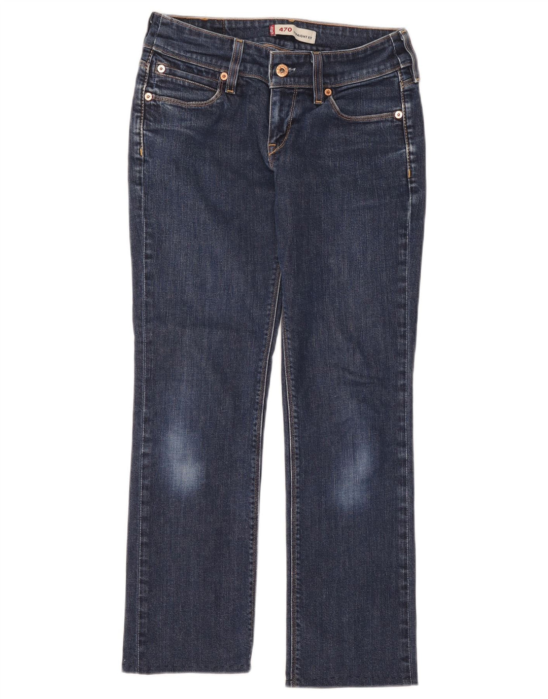 Levi's Damen 470 Straight Jeans W26 L26 Blau
