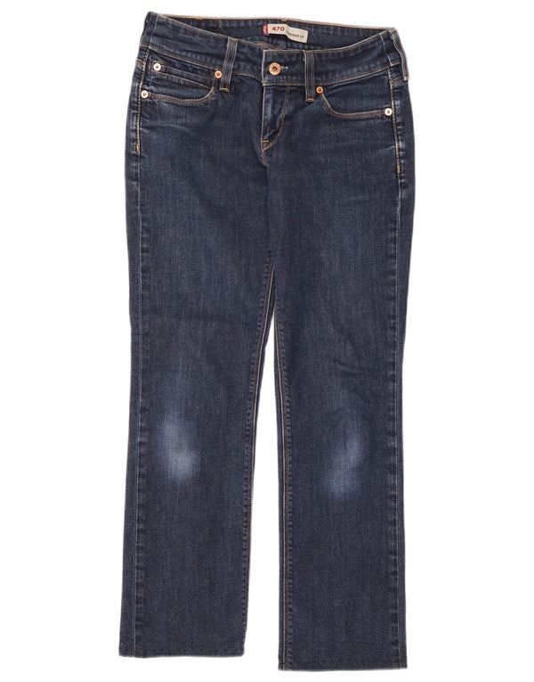 Levi's Damen 470 Straight Jeans W26 L26 Blau