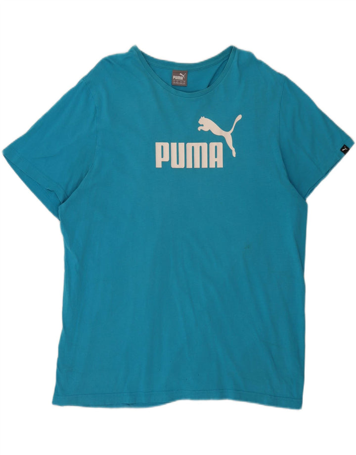 Puma Herren Grafik T-Shirt Top 2XL Blau