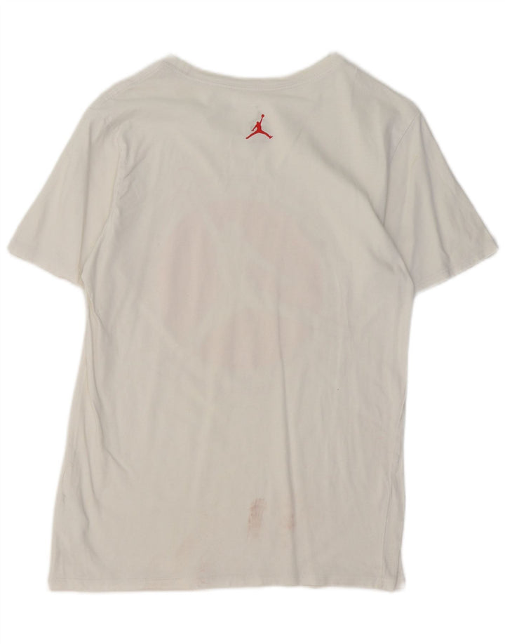 Jordan Herren-T-Shirt mit Grafik, Größe S, weiße Baumwolle