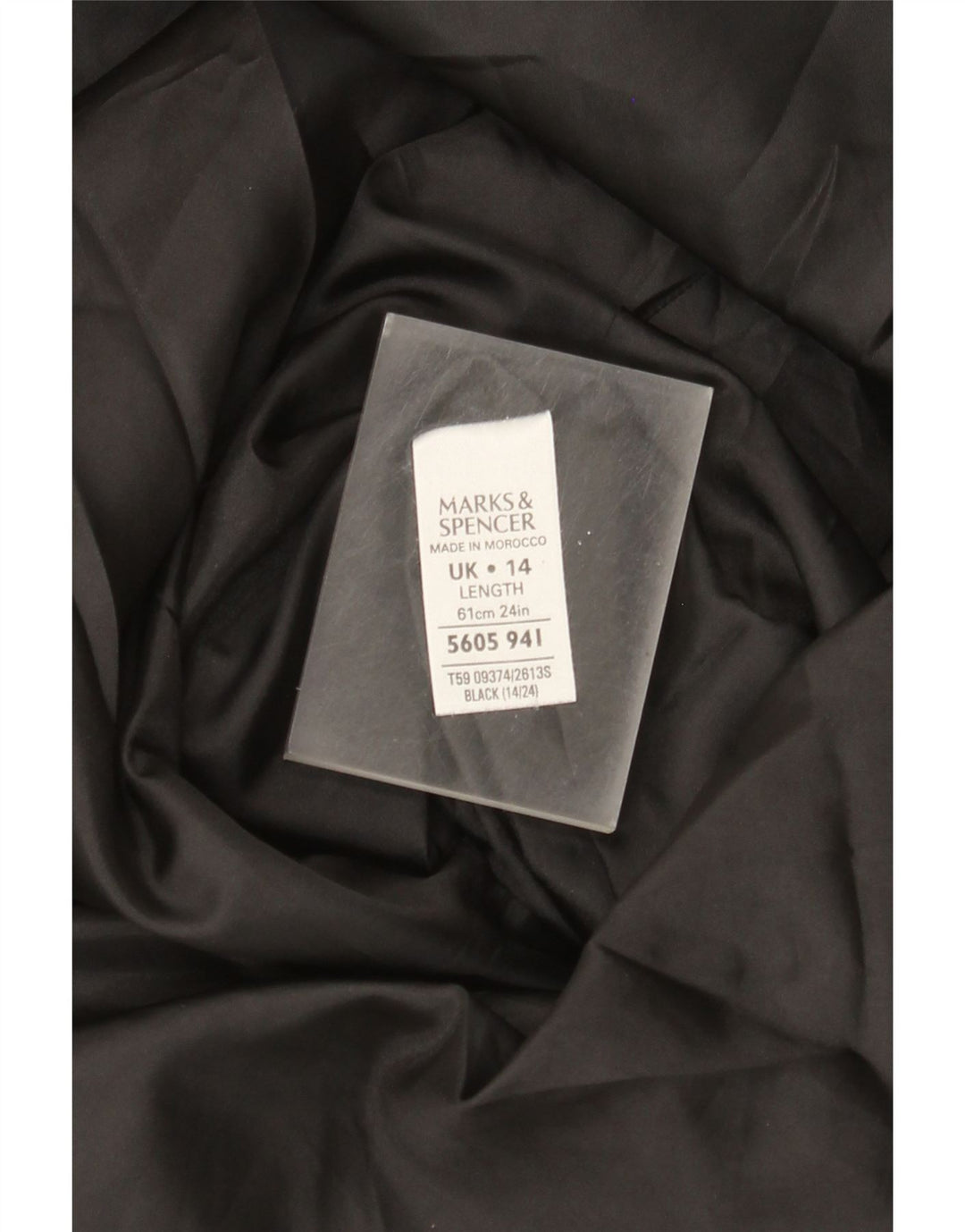 Marks & Spencer Damen A-Linienrock UK 14 Large W32 Schwarz Polyester