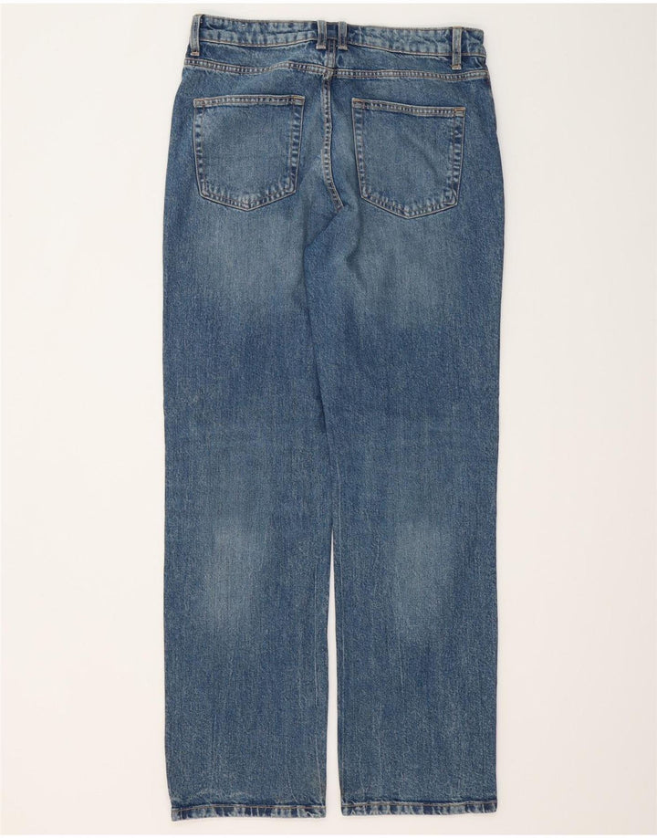 ZARA Damen Straight Jeans EU 42 Large W32 L32 Blaue Baumwolle