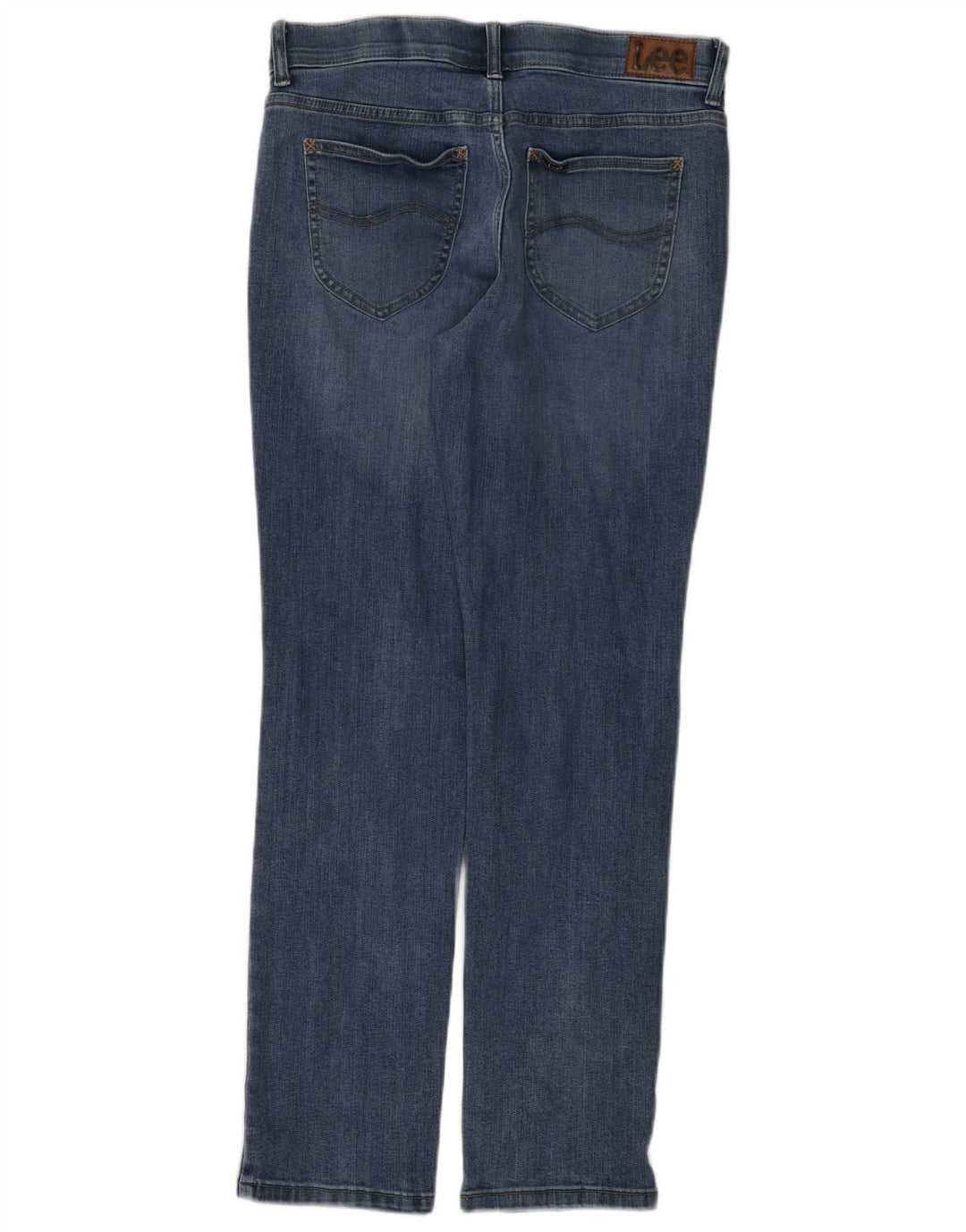 Lee Damen Mid Rise Regular Fit Straight Jeans US 8 Medium W30 L30 Blau