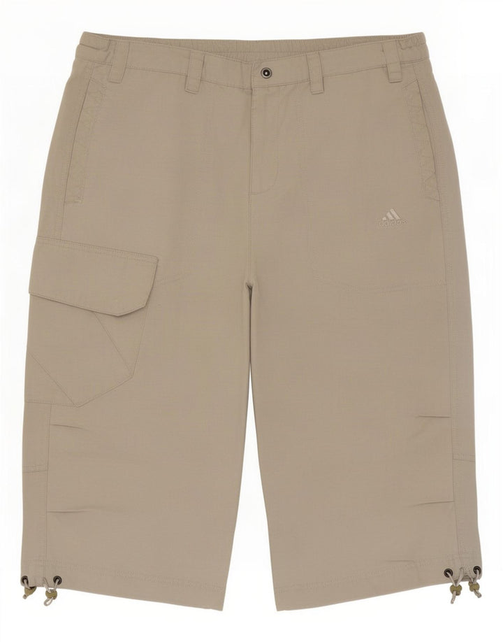 Adidas Herren Cargo Bermuda Shorts Medium W32 Beige Baumwolle