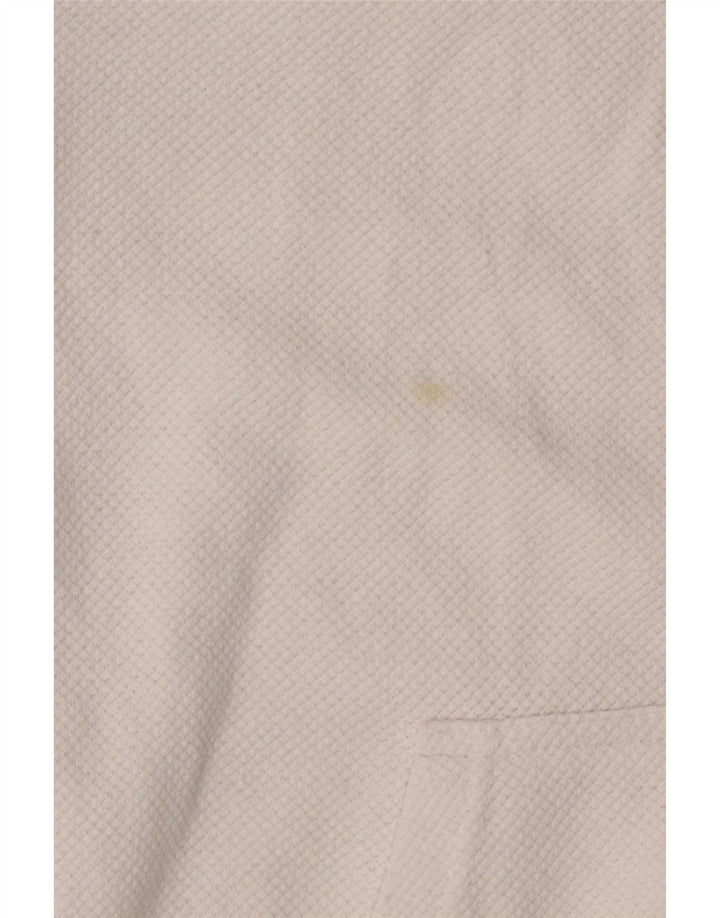 Zara Herren-Kapuzenpullover mit Reißverschluss, klein, aus weißer Baumwolle