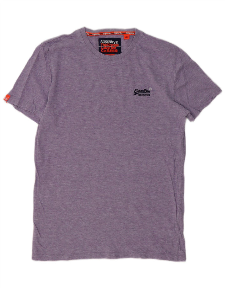 SUPERDRY Herren T-Shirt-Oberteil aus mittelvioletter Baumwolle