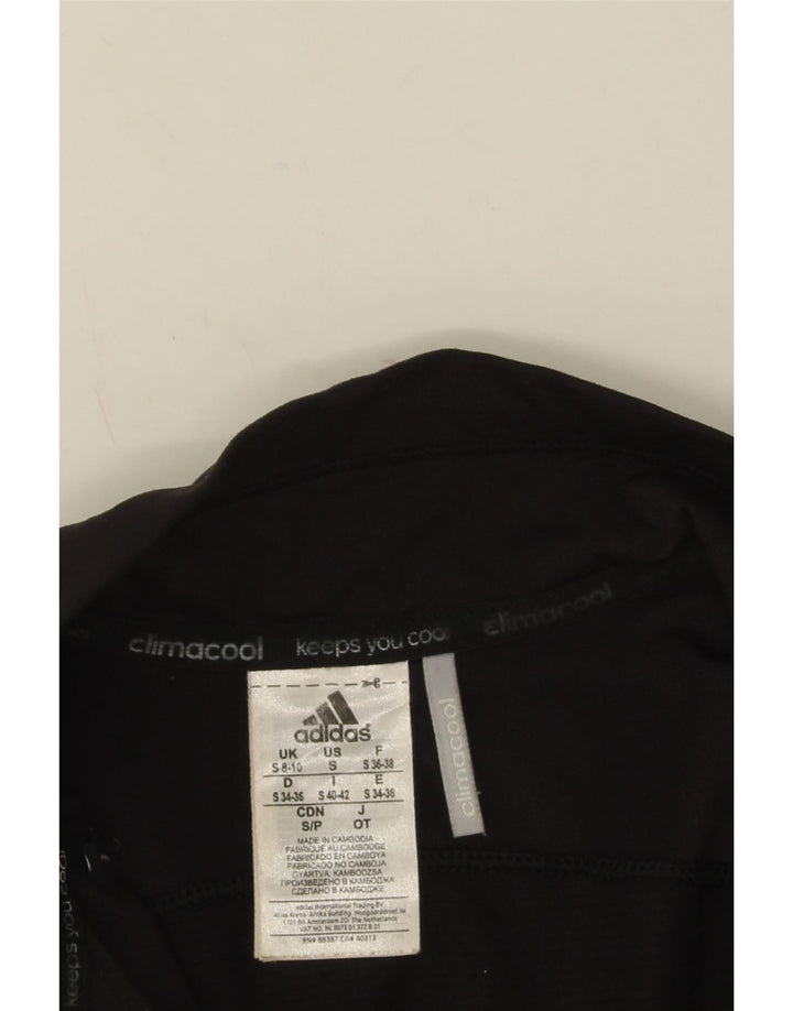 Adidas Damen Climacool Trainingsanzug Top Jacke UK 8/10 Small Schwarz Nylon