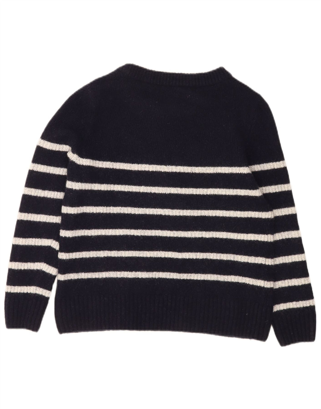 Barbour Damen-Pullover mit U-Boot-Ausschnitt, UK 14, mittelmarineblau gestreifte Wolle