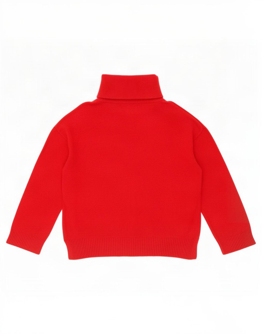 Massimo Dutti Damen-Pullover mit Reißverschluss am Hals, UK 16, große rote Wolle