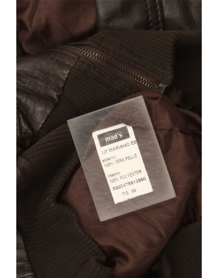 Vintage Herren Lederjacke IT 48 Mittelbraunes Leder
