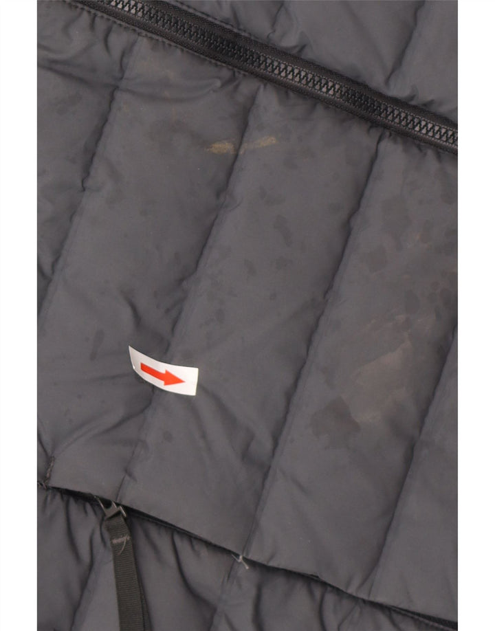 ADIDAS Herren-Kapuzenjacke, wattiert, UK 38, mittelgrau, Polyester