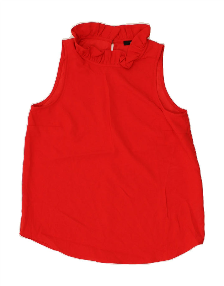 J. CREW Womens Sleeveless Blouse Top UK 10 Small Red Polyester Vintage J. Crew and Second-Hand J. Crew from Messina Hembry 