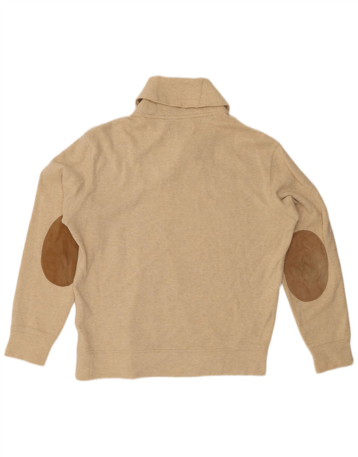POLO RALPH LAUREN Herren-Pullover mit Schalkragen, Mittelbeige meliert