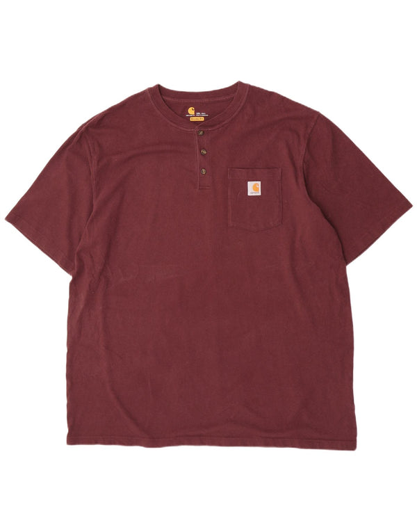 Carhartt Herren Tall Original Fit T-Shirt Top 2XL Burgund Baumwolle