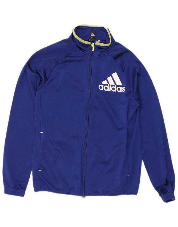 Adidas Jungen Grafik-Trainingsanzug-Top-Jacke, 13–14 Jahre, Blau