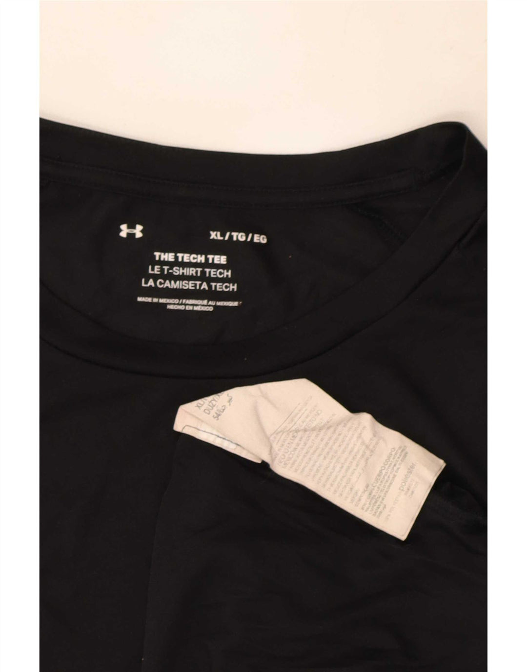Under Armour Mens T-Shirt Top XL Black Polyester