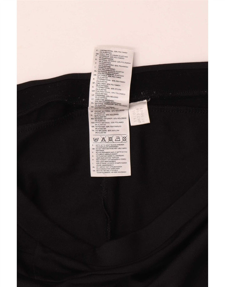 Adidas Damen Capri-Trainingshose UK 12 Mittelschwarzes Nylon