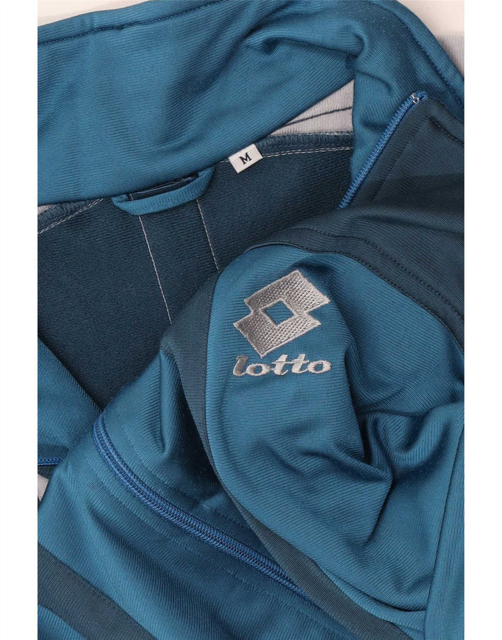 Asics Herren-Trainingsanzug-Top-Jacke, Mittelblau, Farbblock