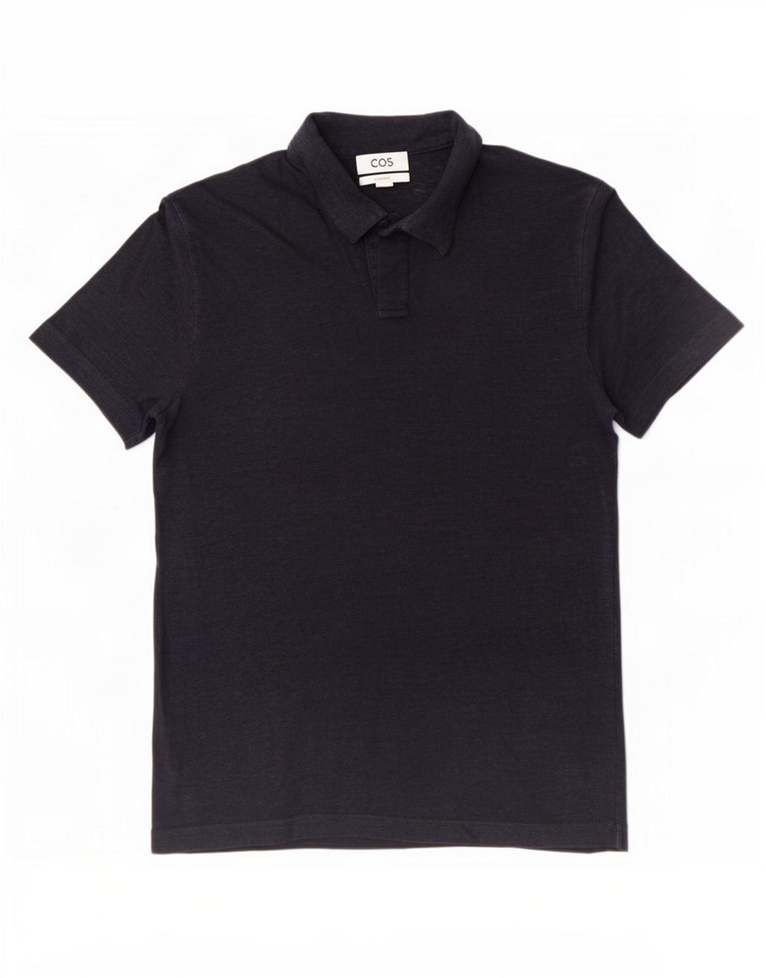 Cos Herren-Poloshirt, normal, Größe S, marineblaues Leinen