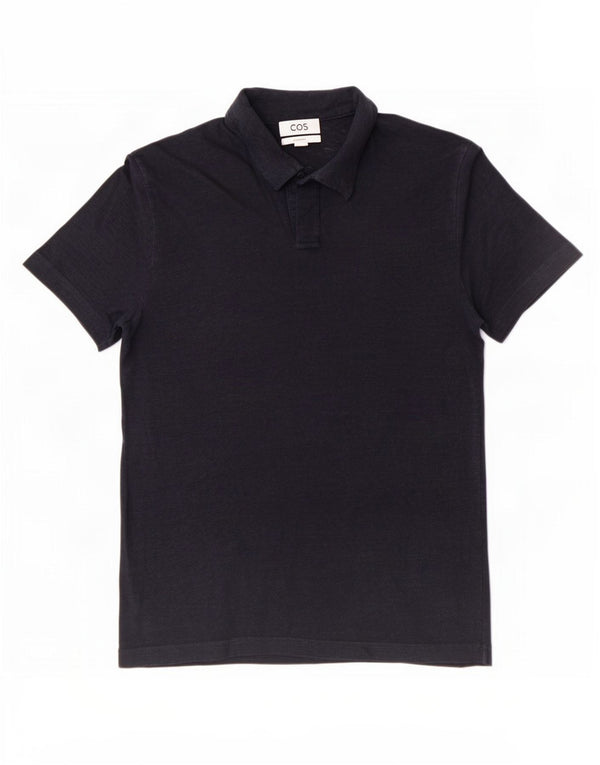 Cos Herren-Poloshirt, normal, Größe S, marineblaues Leinen