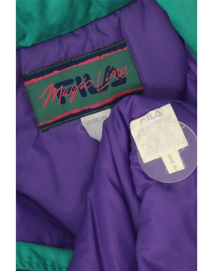 Fila Herren-Jacke mit Kapuze, gepolstert, Größe 46, klein, grün, Polyester