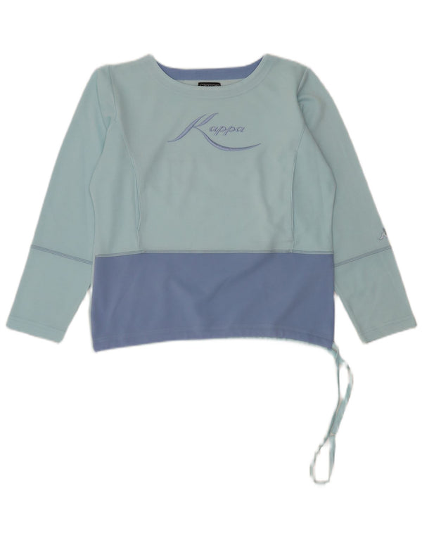 Kappa Langarm-Top mit Grafik für Mädchen, 13–14 Jahre, 2XL, Blau, Farbblock