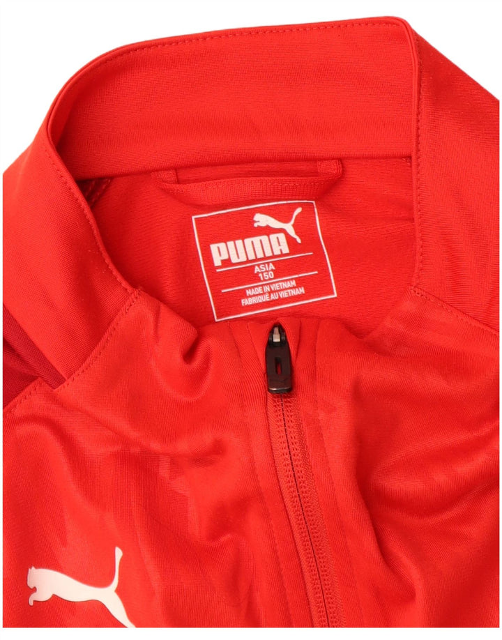 Puma Jungen Trainingsanzug Top Jacke 11-12 Jahre Rot