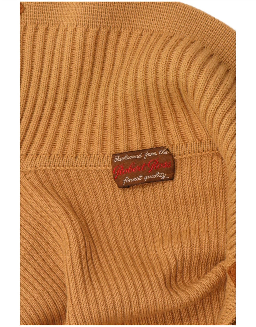 VINTAGE Damen-Strickjacke aus Wildleder, UK 12, Mittelbeige, Farbblock
