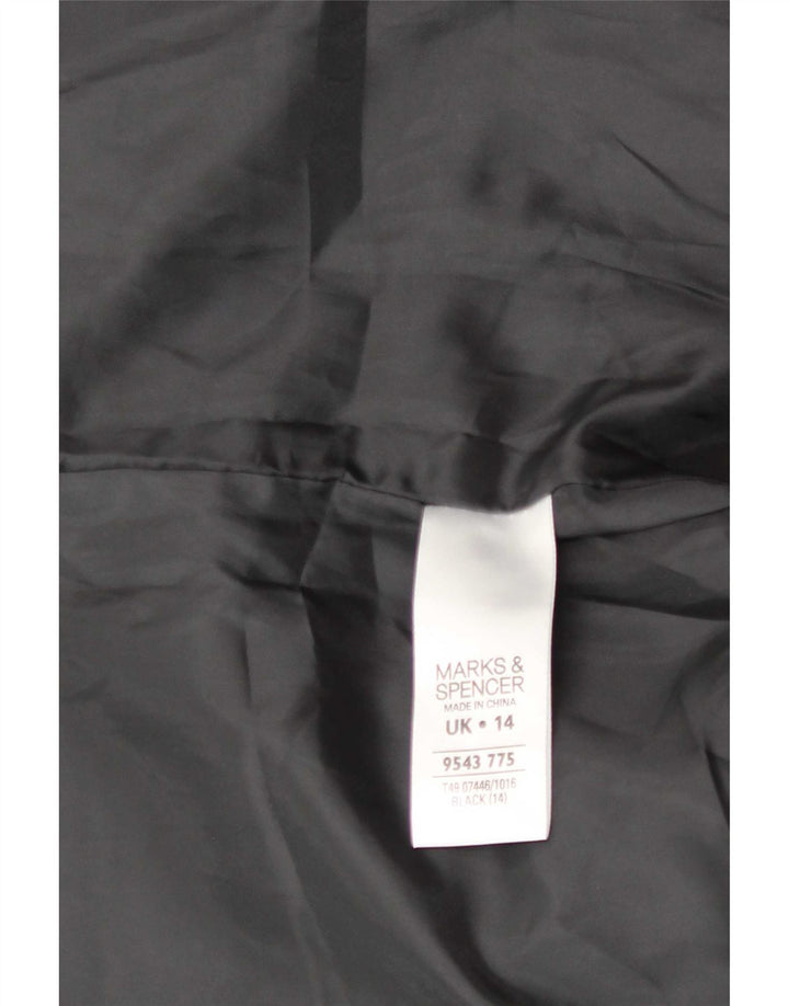 Marks & Spencer Damen-Blazerjacke mit 4 Knöpfen, UK 14, mittelschwarz, Polyester