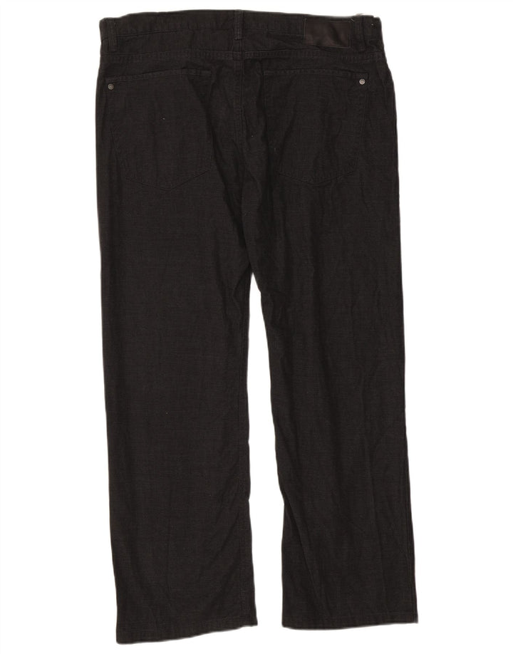 Marks & Spencer Herren Autograph Straight Casual Hose W38 L29 Schwarz