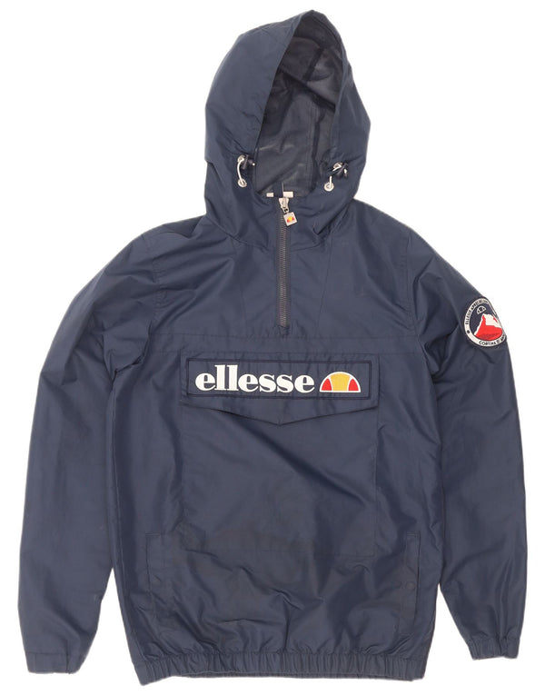 Ellesse Mens Graphic Hooded Anorak Jacket UK 34 XS Marineblau Polyester