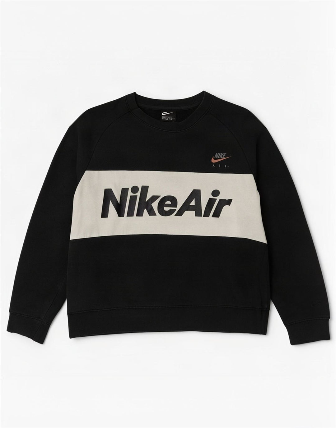 Nike Herren-Sweatshirt mit Grafik, mittelgroß, Schwarz, Colourblock-Baumwolle