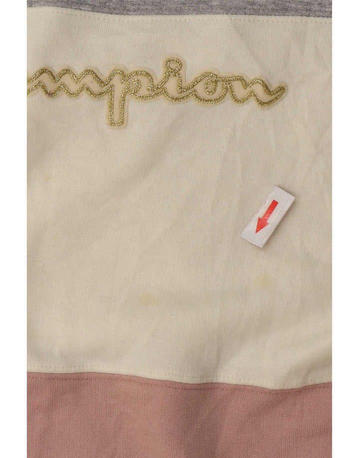 Champion Damen-Sweatshirt-Pullover UK 16 Large Mehrfarbiger Farbblock